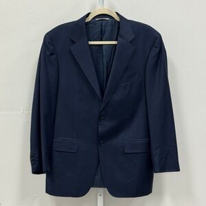 Canali BOYDS Men's Navy Blue 100% Wool 2 Button Blazer Sport Coat Italy Size 40R